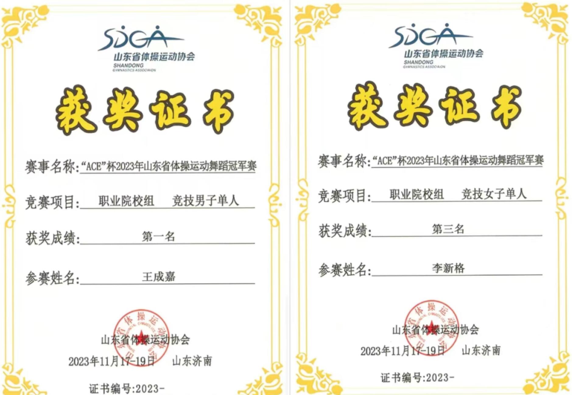 音乐舞蹈学院学子在“ACE”杯2023年山东省体操运动舞蹈冠军赛取得佳绩 第 7 张 音乐舞蹈学院学子在“ACE”杯2023年山东省体操运动舞蹈冠军赛取得佳绩 第 7 张